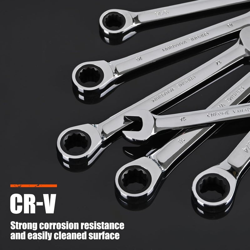 Egofine 10mm Ratchet Wrench, Ratcheting Combination Wrench Metric 10mm Wrench, Industrial Grade Gear Spanner with 12-Point Design, 72-Tooth Ratchet, Chrome Vanadium Steel - Image 4